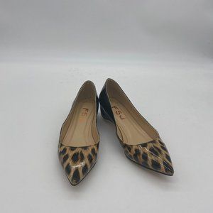 FSJ Leopard Printed Flats Pumps Pointed Toe Slip